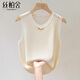 絲柏舍時(shí)尚背心2026春季新款女裝簡(jiǎn)約修身款圓領(lǐng)無(wú)袖短款上衣