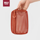 無(wú)印良品（MUJI）再生聚酯纖維 立體網(wǎng)眼袋 橙色 約16x11x5cm