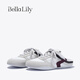 Bella Lily2025春季新款牛皮軟底半包拖鞋女無后跟休閑鞋德訓(xùn) 白色 39