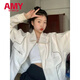 愛麥依美式復(fù)古高街pu皮衣外套女夏2025新款夏加厚感韓系棒球服 白色 薄款 L 105-120斤