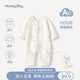 哈尼天空【孕媽有禮】新生嬰兒連體衣純棉衣服初生滿月寶寶秋季哈衣爬服 萊萊連體衣 59cm