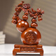 花梨木雕刻五福臨門(mén)福葫蘆擺件實(shí)木喜鵲登梅工藝品送長(zhǎng)輩賀壽禮品 花梨木五福臨門(mén)【高15厘米】
