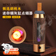 TMJD MISS煙灰缸抽煙不掉煙灰器防飛灰彈灰抽煙神器車(chē)內吸煙便攜煙灰缸 高檔胡桃木【金色】送三種煙嘴