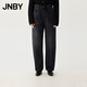江南布衣（JNBY）春秋季女裝牛仔褲棉質(zhì)經(jīng)典百搭水洗錐形鉛筆褲通勤 998/牛仔深灰 L