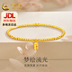 中國黃金（CHINA GOLD）黃金手鏈女足金999爆閃碎碎冰蹦迪金珠手串生日七夕禮物送女友老 碎碎冰方牌款手鏈約2g