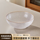 卟橡水晶玻璃水果盤(pán)客廳家用輕奢高檔簡(jiǎn)約茶幾小精致零食盤(pán)網(wǎng)紅沙拉碗 金邊中號 雨滴水晶果盤(pán)【厚實(shí)質(zhì)感】