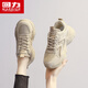 回力女鞋秋季爆款厚底增高戶(hù)外運動(dòng)鞋時(shí)尚百搭休閑舒適輕便透氣老爹鞋 卡其 35