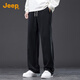 吉普（JEEP）一褲兩穿2025春夏新款休閑褲男抽繩褲腳長(zhǎng)褲子寬松闊腿直筒褲子男