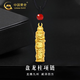 中國黃金（CHINA GOLD）足金神龍盤柱吊墜男款黃金本命年生肖龍項鏈情人節(jié)生日禮物送愛人 盤龍柱項鏈【黑繩紅珠】約0.3g