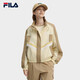FILA 斐樂(lè)官方女士梭織外套2025春季時(shí)尚休閑拼色寬松立領(lǐng)上衣