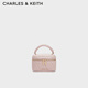 CHARLES&KEITH菱格鏈條手提斜挎小方包生日禮物七夕禮物CK2-80782534 Light Pink淺粉色 小包