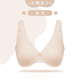 艾藍(lán)大胸顯小文胸夏季薄款 縮胸內(nèi)衣女大碼胸罩胖mm超薄bra無痕全罩杯 膚色【W(wǎng)580】 75E