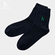 哈吉斯（HAZZYS）配飾 3A抗菌男襪iconic經(jīng)典多色中筒襪男AAHZ1YCA040 深藏青色DN 均碼
