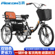 飛鴿飛鴿三輪自行車?yán)夏耆肆浛蛢捎每烧郫B休閑代步騎行腳踏車 黑色+可折疊+雙鏈條+減震一體輪