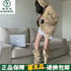 啄木鳥騎士靴女長筒粗跟2025年新款棕色高筒靴復(fù)古絨面褶皺堆堆歐美長靴 卡其色單里【現(xiàn)貨】 35