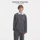 Teenie Weenie小熊睡衣情侶春夏季2025新款休閑寬松復古學(xué)院刺繡長(cháng)袖家居服套裝 【長(cháng)袖長(cháng)褲】男款-巖灰 L