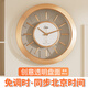 康巴絲電波鐘自動(dòng)對時(shí)掛鐘創(chuàng  )意靜音客廳辦公室鐘表掛墻 2201 金色 40cm