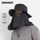 卡蒙（Kenmont）戶外防紫外線釣魚帽子男春夏速干防曬遮陽(yáng)帽km-3017深灰色