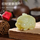 喜?？嫡胸?cái)貔貅擺件青玉手把件客廳書房公司裝飾新房喬遷送朋友禮物 青玉招財(cái)貔貅擺件-不帶底座款