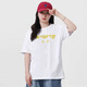 WASSUP2025搞怪貓眼T恤衫夏季寬松純棉國潮牌ins男女生短袖圓領(lǐng)重磅休閑 白色 常規(guī) M