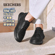 斯凱奇（Skechers）閃穿鞋slipins2025夏新款男鞋一腳蹬通勤商務休閑黑色皮鞋 全黑色/BBK 42.5