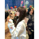 辰衣純純棉美式字母小火苗刺繡連帽衛(wèi)衣女2025新款秋冬加絨小眾休閑外套 白色（加絨款優(yōu)質(zhì)版） L
