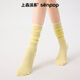 上森派系藍色白色堆堆襪芭蕾風(fēng)夏季薄款襪子女ins潮夏天長(cháng)筒襪瑪麗珍鞋襪 【薄款棉襪】黃色 1雙 均碼 推薦尺碼【35-39】