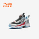 安踏兒童運(yùn)動鞋男小童鞋2025夏季新品網(wǎng)面透氣旋鈕扣逆鱗犟彈籃球鞋 黑/銀/熱力紅-1 31