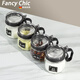 FANCYCHIC翻蓋式玻璃調味瓶家用帶蓋套裝調料盒網(wǎng)紅防潮廚房鹽罐子家用廚房 黑色 翻蓋調味罐4只裝性?xún)r(jià)比高