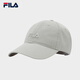 FILA【小臉帽】斐樂棒球帽百搭顯臉小抗菌汗帶運動帽遮陽帽鴨舌帽 貢米色-BG XS
