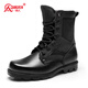 強人3515原廠(chǎng)作戰靴男靴頭層牛皮透氣耐磨軍迷戶(hù)外系帶款馬丁靴工裝靴 黑色 41