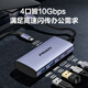 品勝Type-C3.2分線(xiàn)器擴展塢10Gbps集線(xiàn)器拓展塢 4口高速HUB轉接頭適用蘋(píng)果16筆記本平板電腦轉換器0.2m