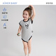 愛慕嬰幼奶皮衣貝克鴨/小豬佩奇中性嬰幼短袖無腿連體爬服抗菌a類寶寶衣服 奶皮怪 80cm （15-20斤）