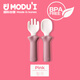 MODU'I輔食勺寶寶勺鉑金硅膠叉勺套裝短柄訓練兒童勺子吃飯餐具6個(gè)月+