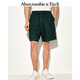 ABERCROMBIE & FITCH男裝25夏季美式復(fù)古百搭松緊腰寬松五分褲休閑短褲KI128-5048 橄欖綠 S (175/76A)