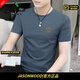 JASONWOOD高端品牌男裝短袖t恤男士夏季冰絲莫代爾圓領(lǐng)休閑速干體恤上衣服 高檔霧霾藍【現(xiàn)貨速達】 2XL 【建議150-165斤左右】