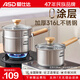 愛仕達(dá) ASD 奶鍋316L不銹鋼加厚復(fù)底嬰幼兒輔食鍋電磁爐燃?xì)馔ㄓ脺?316L寶寶級(jí)不銹鋼 18cm