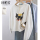 絲柏舍休閑風(fēng)衛衣2026春裝新款女裝圓領(lǐng)卡通印花寬松款上衣