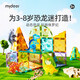 彌鹿（MiDeer）兒童鉆面彩窗磁鐵拼插玩具恐龍磁力積木磁力片-侏羅紀探險