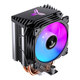 喬思伯（JONSBO） CR1400 EVO散熱器CPU風(fēng)扇4熱管電腦塔式風(fēng)冷ARGB神光同步臺式機PWM溫控靜音主機散熱白色1700/AM5 CR1400E 炫彩版 黑色