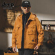 JEEP SPIRIT吉普美式工裝休閑夾克外套男春秋季2026新款寬松城市戶(hù)外通勤 橙黃 XL 適合145-160斤