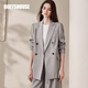 ROEYSHOUSE羅衣時(shí)尚職業(yè)修身西裝外套女春季高級感淺灰色西服11931 淺灰色 （西裝） S