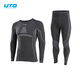 悠途（UTO）壓縮速干衣套裝男滑雪登山戶(hù)外運動(dòng)保暖內衣晶石灰色(男款）L