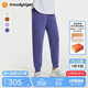 moodytiger【奶皮褲】?jī)和澴痈邚椡笟獯呵镝樋椖型L(zhǎng)褲柔軟親膚女童運(yùn)動(dòng)褲