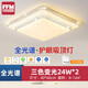 芳梵美led吸頂燈房間臥室燈主客廳燈大廳現(xiàn)代簡(jiǎn)約大氣2024新款中山燈具 雙層鉆40*40cm三色變光