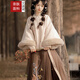 艾諾黛新中式女裝漢服女中國風(fēng)套裝【跳跳糖】馬面裙冬季過(guò)新年戰袍穿搭 【加絨加厚】上襖+中衣+裙子毛領(lǐng) M