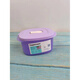 特百惠（Tupperware）微波飯盒800ml微波層疊小方盒2件套學(xué)生便當(dāng)盒便攜餐具冷藏 微波層疊方盒紫色