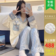 維多利亞的格調(diào)高級(jí)睡衣真絲網(wǎng)紅同款卡通可愛(ài)女士真絲睡衣高品質(zhì)翻領(lǐng) 424【長(zhǎng)袖+長(zhǎng)褲】 M