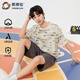英博倫男大童夏季睡衣薄款青少年學(xué)生短袖男童家居服套裝 20873 黃綠170