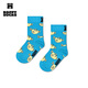 Happy Socks25年【新品】立體中筒襪兒童襪子秋冬季兒童男女童 河豚 1雙 均碼 7-9Y